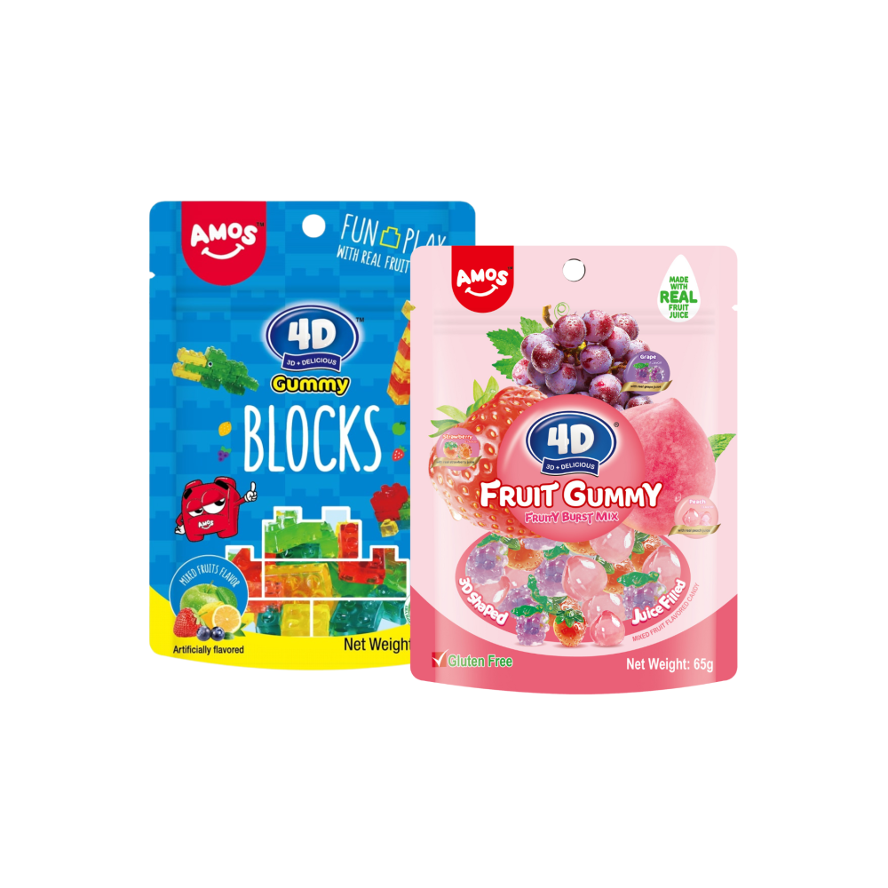 Amos 4D Gummy Blocks & Fruity Burst